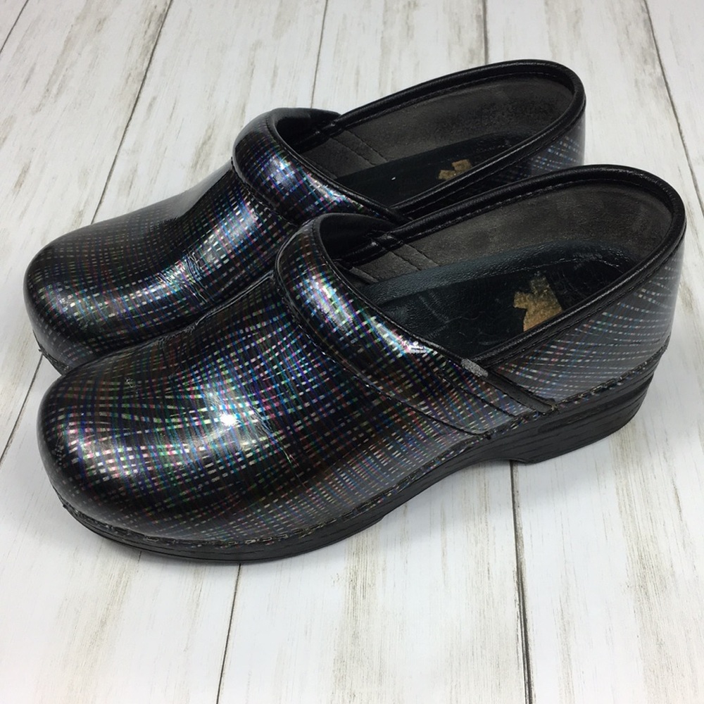 Dansko XP Black Patterned Clogs Size 36 / 5.5 or 6